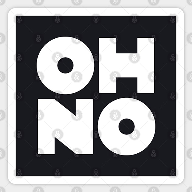 OH NO Geometric White Block Magnet by Butter Creative